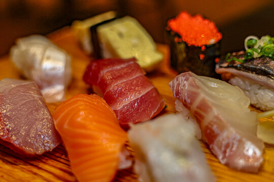 Assorted Sushi Platter: Colorful & Delicious