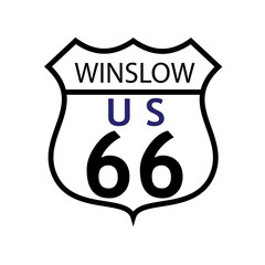 Winslow Arizona Route 66 Sign