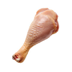 Raw Chicken drumstick, isolated, no background, transparent background