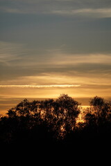 sunset over the river