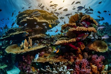 Coral reef marine life underwater snorkeling aquatic ecosystem tropical