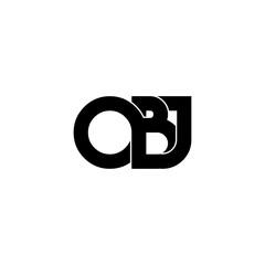 obj lettering initial monogram logo design