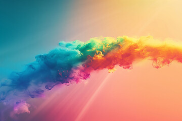 Rainbow Clouds in Sky, Inspirational LGBTQ Dream Concept