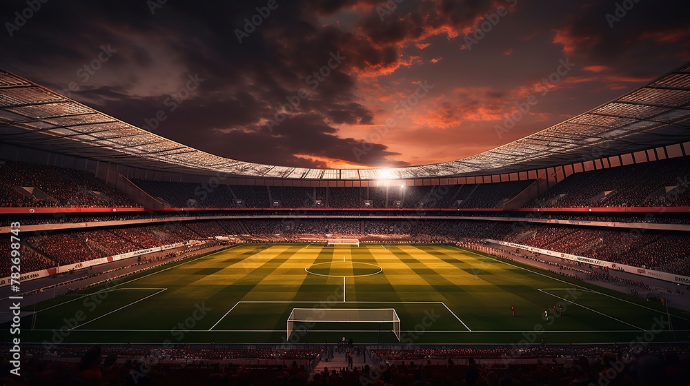 Wall mural soccer stadium, hd quality, ultra realistic, desktop wallpaper