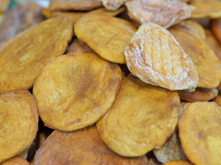 Dried Mango on a Store Shelf: Exotic Eastern Sweets with Vibrant Color and Unmatched Flavor