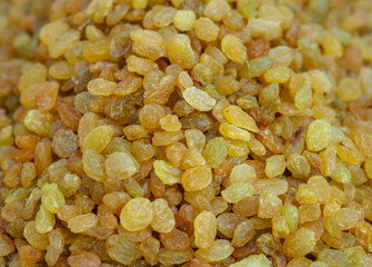 Light Raisins on a Store Shelf: Eastern Delights with Vibrant Color and Unmatched Flavor