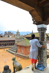 buddha in temple patan, nepal