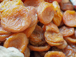 Close-Up of Delicious Dried Apricots