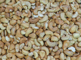 Close-Up: Cashew Nuts on a Light Background, a Symbol of Healthy Eating