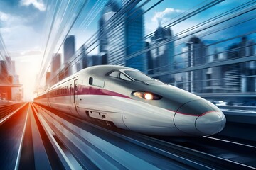 High speed modern shinkansen Japanese railway technology urban environment 