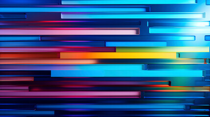 Digital multicolor holographic glass horizontal arrangement abstract graphic poster web page PPT background
