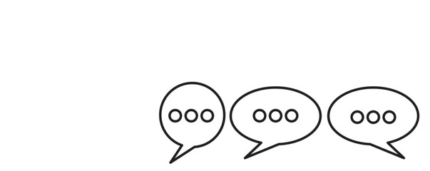 chat message icon set, Chat speech bubble, Social media message. Used in web , templates . Isolated on white background in eps 10.