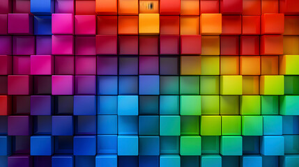Digital color mosaic square abstract graphic poster web page PPT background - obrazy, fototapety, plakaty