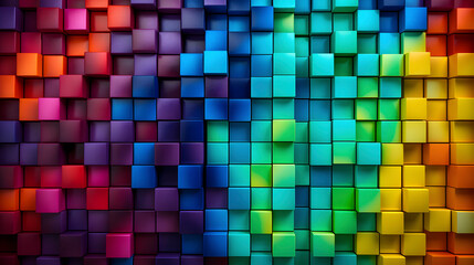 Digital color mosaic square abstract graphic poster web page PPT background