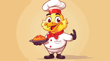 Chicken restaurant cartoon character mascot design