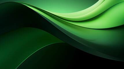 Naklejka premium Digital technology green geometric curve abstract poster web page PPT background
