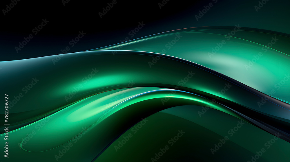 Canvas Prints digital technology green geometric curve abstract poster web page ppt background