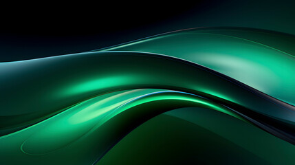 Digital technology green geometric curve abstract poster web page PPT background
