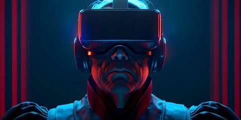 Presiding Judge Overseeing Virtual Reality Court Proceedings and Avatar in the Immersive Digital Realm