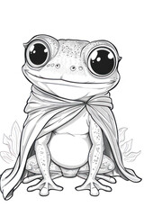 Cute Frog Coloring Page
