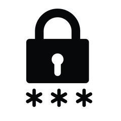 Lock, password, pin, protection icon