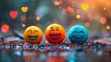 A colorful representation of happy emotions