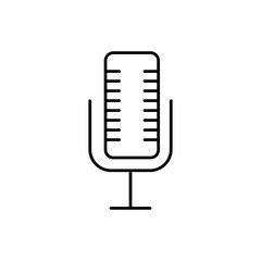 microphone vector icon. microphone simple liner illustration on white background..eps
