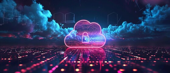 Data encryption methods securing sensitive information in cloud storage - obrazy, fototapety, plakaty