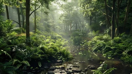  Nature background. View Rainforest Background for International Day of Forests. The mystical nature of the rainforest. Beautiful nature landscape. © Mentari