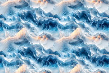 Fototapeta na wymiar abstract water seamless pattern mimic the fluid and flowing forms of liquid