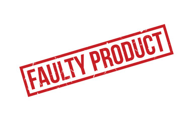 Red Faulty Product Rubber Stamp Seal Vector