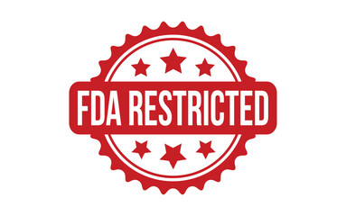 FDA Restricted rubber grunge stamp seal vector