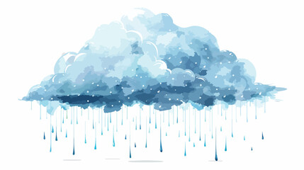 Cloud with hail icon digital blue for any design is
