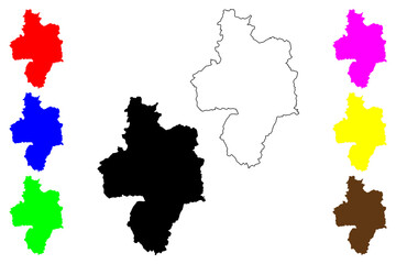 Fototapeta premium Hefei City (People's Republic of China, Anhui Province) map vector illustration, scribble sketch City of Hofei map