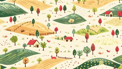 Farm pattern background