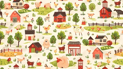 Poster Farm pattern background © KnotXian