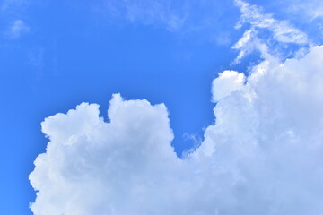 big cloud in clear blue sky background - 782729393