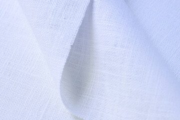white hemp viscose natural fabric cloth, sackcloth rough texture of textile fashion abstract background - 782729711