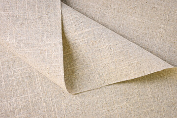 brown hemp viscose natural fabric cloth, sackcloth rough texture of textile fashion abstract...