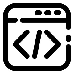 programming code line icon - obrazy, fototapety, plakaty