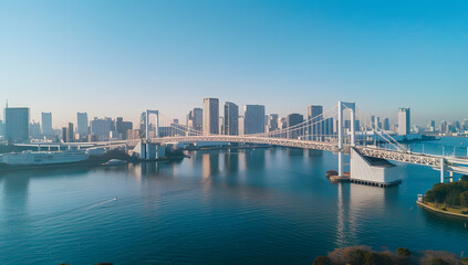 Fototapeta na wymiar bridge of tokyo in the city