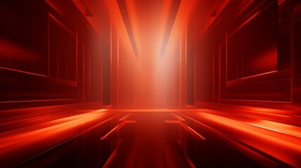 Illustration Red Design Architecture Background With Lighting