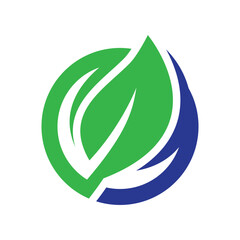 fresh leaf logo design for natural life