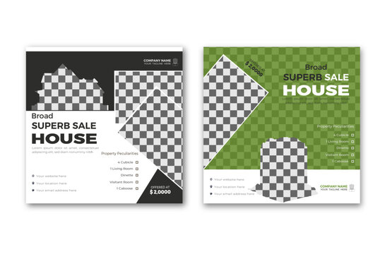 Social media post design for marketing.