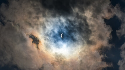 Partial Eclipse, April 8, 2024, Irondale, Alabama, United States, North America, 1:36 pm to 2:00 pm CST