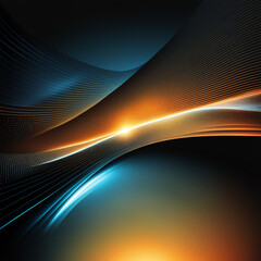 Abstract technology background with a network grid and particles connected. Sci-fi digital technology with line connect network