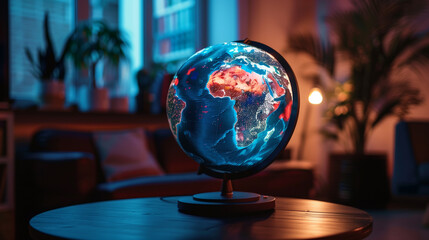 modern digital globe on the table