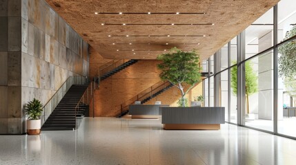 The large cork ceiling tiles not only added a unique visual element to the space but also served as an effective sound barrier. The smooth surface maintained the natural look of the .