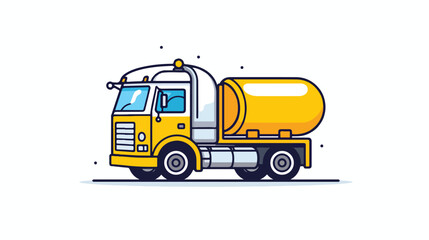 Fototapeta na wymiar Concrete mixer line icon. Truck vehicle container.