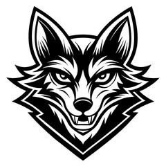 wolf mascot,wolf silhouette,vector,icon,svg,characters,Holiday t shirt,black wolf face drawn trendy logo Vector illustration,wolf on a white background,eps,png